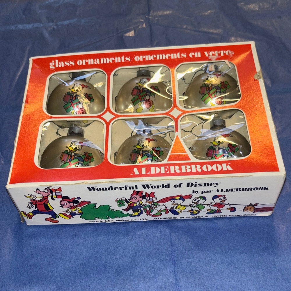 Disney Alderbrook Glass Ornaments - Red and White